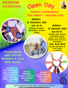 Open day iscrizioni a.s. 2024/2025