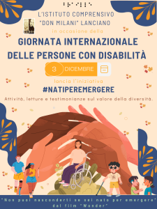 Giornata internazionale delle persone con disabilità
3 dicembre 2025
Attività, letture e testimonianze sul valore della diversità